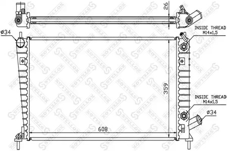 радиатор системы охлаждения STELLOX 10-26659-SX