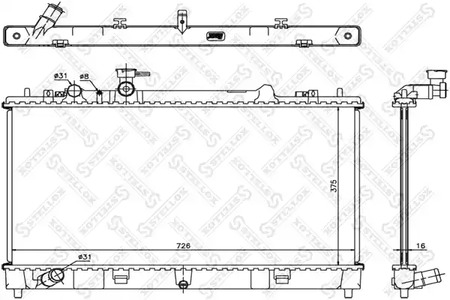 10-26702-SX STELLOX Радиатор охлаждения двигателя