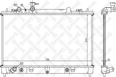 Радиатор системы охлаждения STELLOX 10-26703-SX