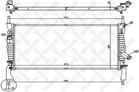 радиатор системы охлаждения STELLOX 10-26751-SX