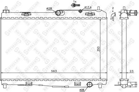 радиатор системы охлаждения STELLOX 10-26754-SX