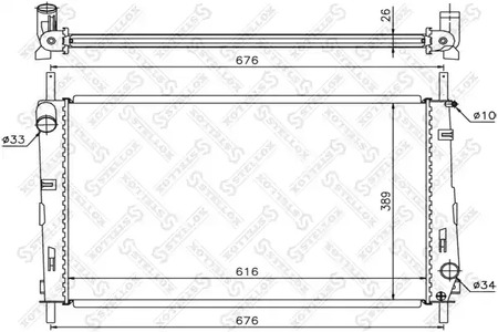 10-26759-SX STELLOX радиатор системы охлаждения