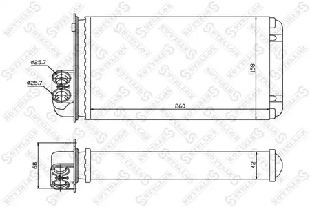 Радиатор отопителя STELLOX 10-35000-SX