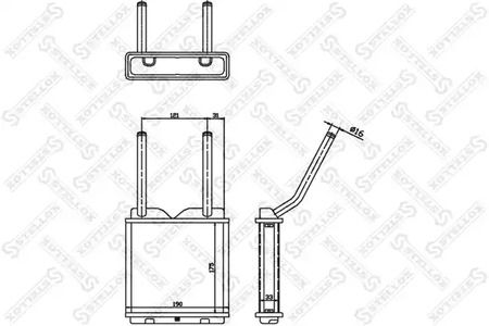 10-35010-SX STELLOX Радиатор отопителя