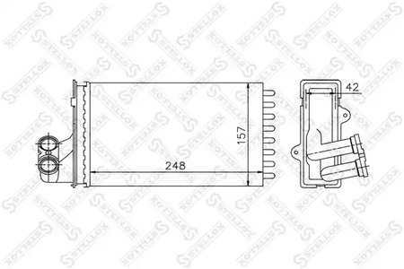 Радиатор отопителя STELLOX 10-35013-SX