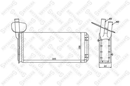 Радиатор отопителя STELLOX 10-35020-SX