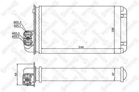 10-35042-SX STELLOX Радиатор отопителя