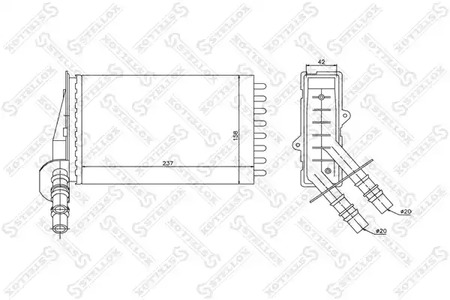 10-35043-SX STELLOX Радиатор отопителя