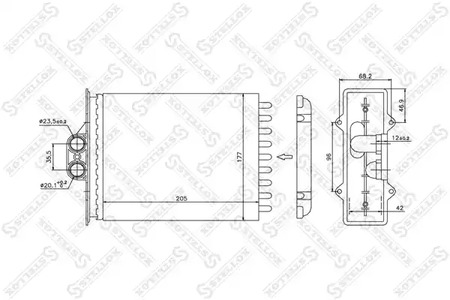 10-35056-SX STELLOX Радиатор отопителя