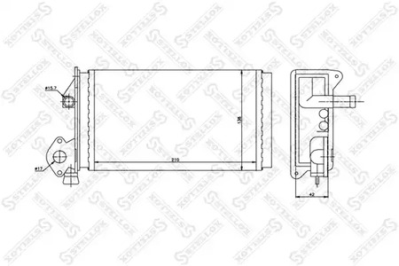 Радиатор отопителя STELLOX 10-35063-SX