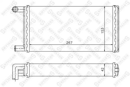 радиатор печки STELLOX 10-35067-SX