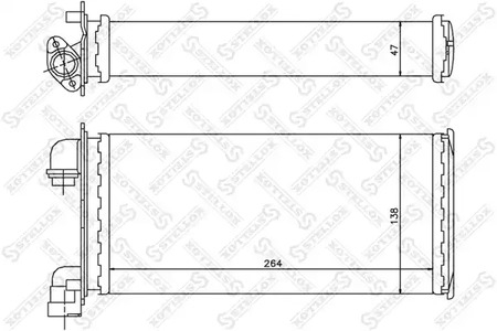 10-35078-SX STELLOX Радиатор отопителя