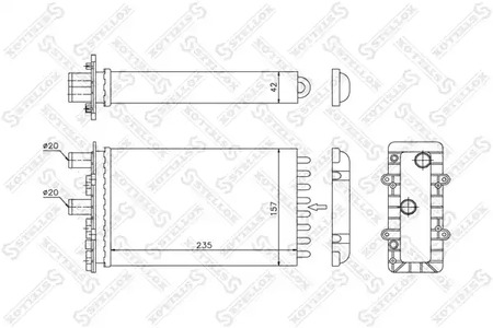 10-35079-SX STELLOX Радиатор отопителя