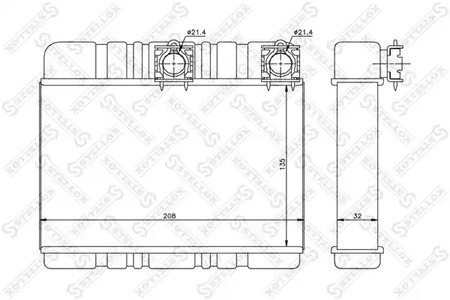радиатор печки STELLOX 10-35081-SX