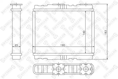 Радиатор печки STELLOX 10-35094-SX