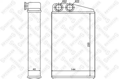 Радиатор отопителя STELLOX 10-35097-SX