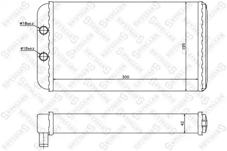 10-35098-SX STELLOX Радиатор отопителя