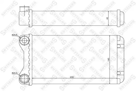 10-35102-SX STELLOX Радиатор отопителя