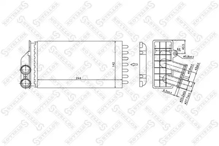 10-35103-SX STELLOX Радиатор отопителя