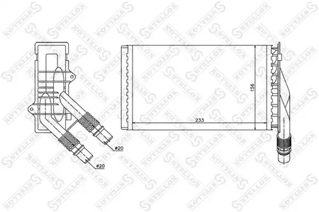 Радиатор отопителя STELLOX 10-35107-SX