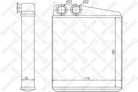 радиатор печки STELLOX 10-35117-SX