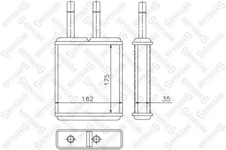 Радиатор отопителя STELLOX 10-35169-SX