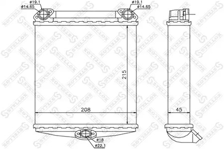 10-35170-SX STELLOX Радиатор отопителя