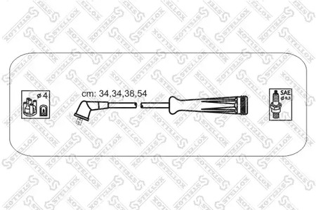 Комплект проводов зажигания STELLOX 10-38018-SX