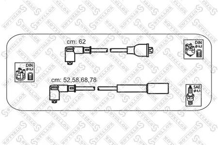 10-38078-SX STELLOX Комплект проводов зажигания