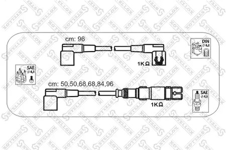 Комплект проводов зажигания STELLOX 10-38260-SX