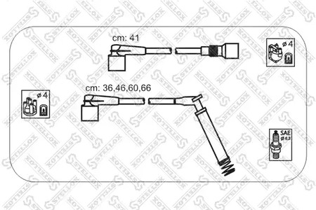 Комплект проводов STELLOX 10-38450-SX