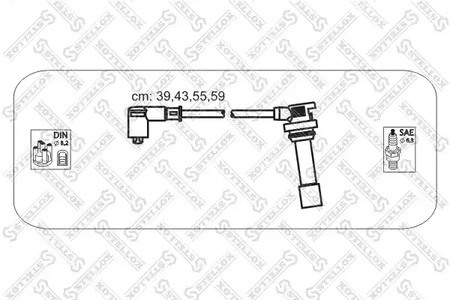 Комплект проводов зажигания STELLOX 10-38459-SX