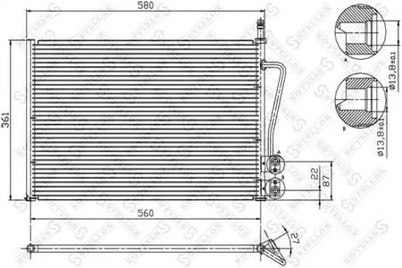 10-45020-SX STELLOX Конденсатор, кондиционер