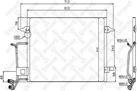 10-45024-SX STELLOX Радиатор кондиционера