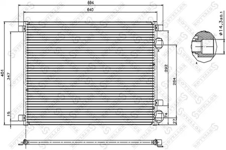 Конденсатор кондиционера STELLOX 10-45034-SX