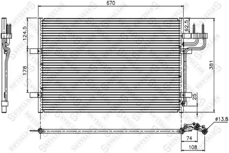 Конденсатор, кондиционер STELLOX 10-45036-SX