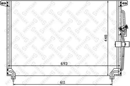 Конденсатор кондиционера STELLOX 10-45048-SX