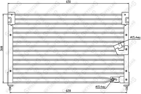 радиатор кондиционера STELLOX 10-45066-SX