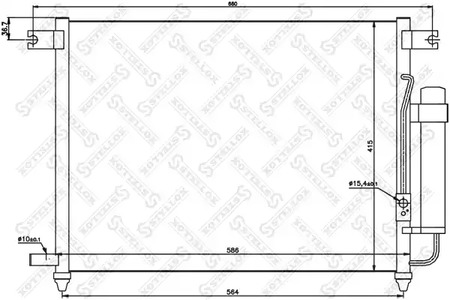 Радиатор кондиционера STELLOX 10-45079-SX