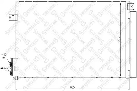 Радиатор кондиционера STELLOX 10-45092-SX