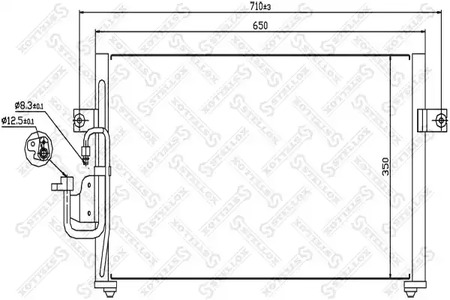 Радиатор кондиционера STELLOX 10-45100-SX