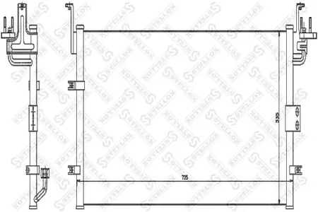 Радиатор кондиционера STELLOX 10-45104-SX