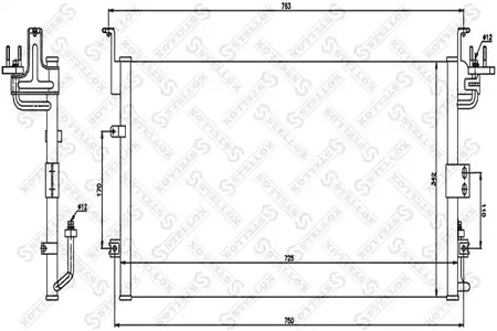 Радиатор кондиционера STELLOX 10-45109-SX