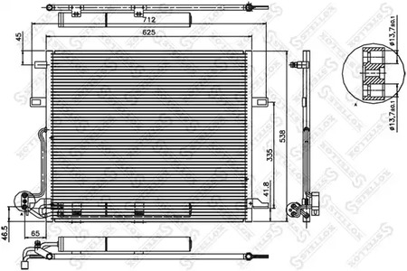 Конденсатор кондиционера STELLOX 10-45121-SX