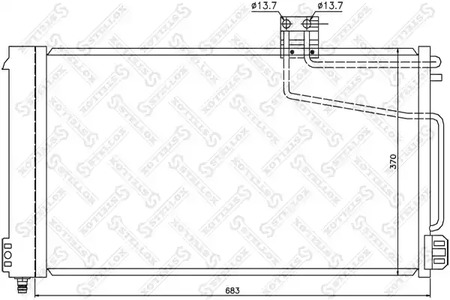 Радиатор кондиционера STELLOX 10-45124-SX