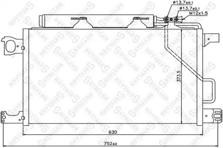 Радиатор кондиционера STELLOX 10-45125-SX