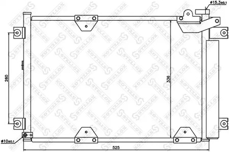 Радиатор кондиционера STELLOX 10-45151-SX