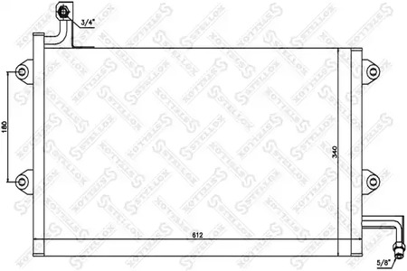 Радиатор кондиционера STELLOX 10-45161-SX