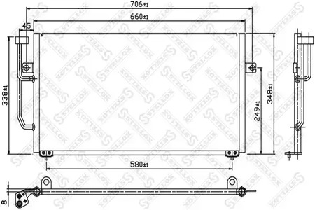 Радиатор кондиционера STELLOX 10-45169-SX