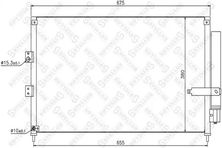 Радиатор кондиционера STELLOX 10-45172-SX